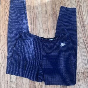 Nike Navy Striped Leggings